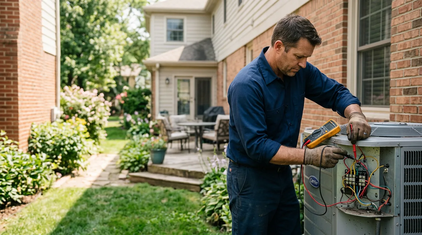 HVAC technician working near Belleville, KS